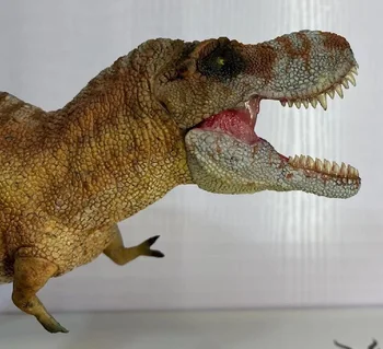 1:35 HAOLONGGOOD Tyrannosaurus Rex Modeli Dinozor Prehistorik Hayvan Toplayıcı Hareketli Çene Yeşil Renk Tabanı Olmadan kutusu olmadan
