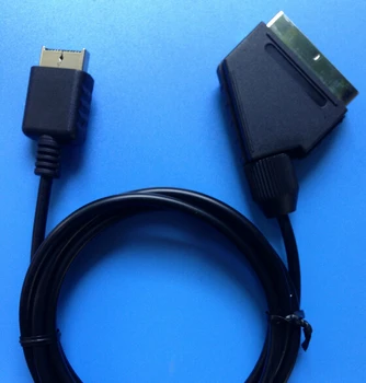 1 ADET 1.8 M SİYAH Scart RGB Kablosu Sony Playstation PS2 PS3 Oyun Konsolu Aksesuar Parçaları