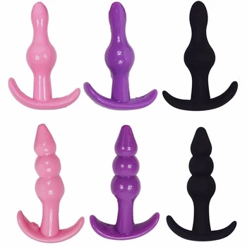 1 adet Anal Boncuk Jöle Anal Plug Butt Plug g-spot prostat masaj aleti Silikon Yetişkin Seks Oyuncakları Kadın Erkek Eşcinsel Erotik Ürünler