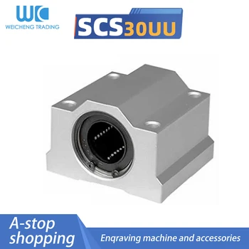 1 adet SC30UU SCS30UU doğrusal hareketli bilyalı rulmanlar cnc parçaları slayt blok burç 30mm doğrusal şaft kılavuz rayı CNC parçaları