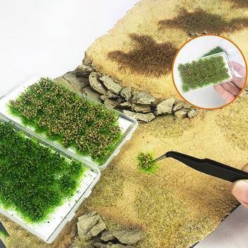 1 Takım Minyatür Bahçe Dekor Statik Manzara Modeli Peyzaj Çim Tutamları DIY Yapı Düzeni Kum Masa Çiçek Küme