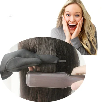 1 çift saç düzleştirici eldiven ısı koruyucu saç kıvırma düzleştirici eldiven parmak koruyucu kapak şekillendirici araçları berber aksesuarı