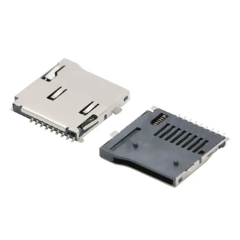 10 ADET 9pin Mikro SD Kart Yuvası Konnektörleri TF kart güverte için Fit tablet telefon Araç Navigasyon