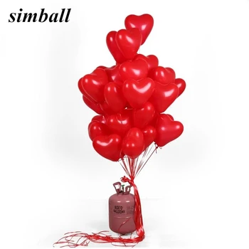 10 adet / grup 2.2 g Pembe Beyaz Kırmızı Aşk Lateks Balonlar Kalp Şeklinde Kalınlaşma İnci Balonlar Düğün Malzemeleri Doğum Günü Partisi Dekoru