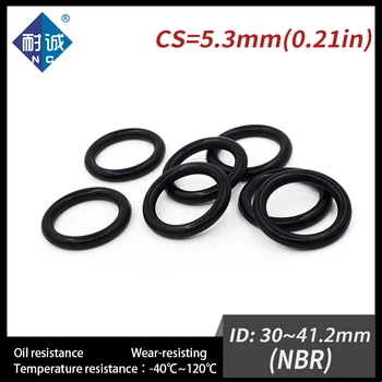 10 Adet / grup Kauçuk Siyah NBR CS5. 3mm ID30/31.2/32.5/33.7/38.7/40/41.2 mm O Ring Conta Yağa dayanıklı su geçirmez