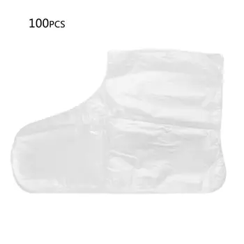 100 Adet / paket Tek Kullanımlık Plastik Ayak Kapakları Şeffaf ayakkabı koruyucu parafin Banyosu Balmumu SPA Terapi Çanta Astarı Patik