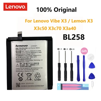 100 % Orijinal Gerçek 3600mAh BL258 lenovo için batarya Vıbe X3 / Limon X3 X3c50 X3c70 X3a40 Şarj Edilebilir Telefon Piller Bateria