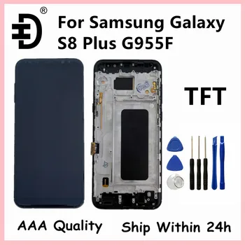 %100 % Test Edilmiş TFT Ekran Samsung Galaxy S8 Artı dokunmatik LCD ekran Panel Sayısallaştırıcı G955 G955F LCD Çerçeve İle Ekran