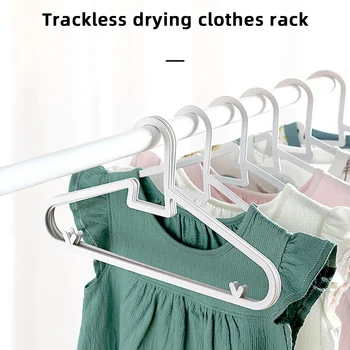 12 adet Basit Ev çocuk Giyim Rafları Plastik Dikişsiz kaymaz Destek Küçük Çok Fonksiyonlu Depolama Askısı bebek