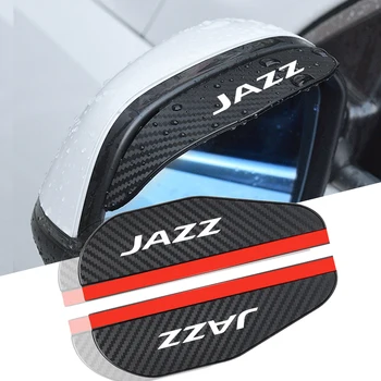 2 adet araba dikiz Aynası sticker yağmur kaş weatherstrip otomatik Honda jazz İçin Oto Aksesuarları