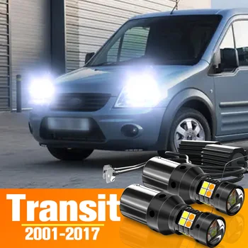 2 adet Çift Modlu LED Dönüş Sinyali + Gündüz Çalışan İşık DRL Aksesuarları Ford Transit 2001-2017 İçin 2010 2011 2012 2013 2014 2015