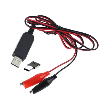 2 in 1 Tip C USB 1.5 V 3V 4.5 V 6V Güç Kablosu AA AAA C D Boyutu Pil Eliminator ışık Oyuncaklar Walkie Talkie Mumlar C7AB