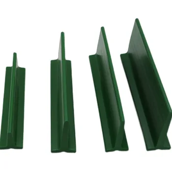 2 Meters / pcs T20 H:20mm Taban genişliği:20mm Yeşil PVC Konveyör Bant Cleats Montaj Hattı Tırmanma Kemer bölme Plakası