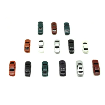 200 adet 1/200 Ölçekli Model Araba Minyatür Oyuncaklar Araç Plastik Mimari Diorama Yapı Yol Manzara Kum Masa Düzeni