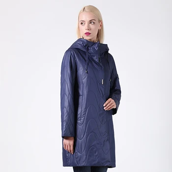 2022 Yeni Bahar Sonbahar Koleksiyonu kadın ceketi Sıcak Rüzgar Geçirmez Hoodie İnce Kadın Parka Uzun Kapitone Kadın Ceket Yüksek Kalite