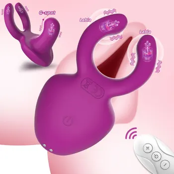 3 motorlu Vibratör Klitoral g-spot Stimülatörü Penis Halkası Vajinal Masaj Cocking Yüzük Yapay Penis Vibratör Seks çiftler için oyuncaklar Yetişkin