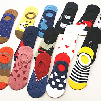 35-42 boyutu moda unisex eğlenceli desen sokak tarzı hop çorap Harajuku kalça kaymaz yaz görünmez çorap