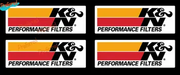 4 K & N Performans Filtresi Sponsor Çıkartmalar Ralli Yarış Arabası Bisiklet Araç Kutusu K & N KK Vinil Kapak Çizikler Su Geçirmez PVC Çıkartmaları