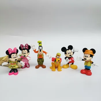 5 adet / takım Disney Anime Mickey Mouse Minnie Goofy Pluto Köpek Kek Düğün Eylem şekilli kalıp Hediye Oyuncaklar
