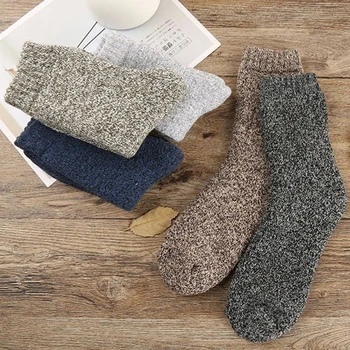5 Pairs Kalınlaşmak Termal Çorap Yüksek Kalite Soğuğa Karşı Kışın Sıcak Tutmak Adam Çorap Harajuku Rahat Anti-freeze Çorap