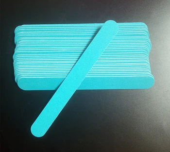 50 adet 100/180 tırnak törpüsü s Ahşap Cips Nail Art Dosya tırnak cilası Araçları Tırnak Aksesuarları Mavi Renk Zımpara Dosya Tampon Blok