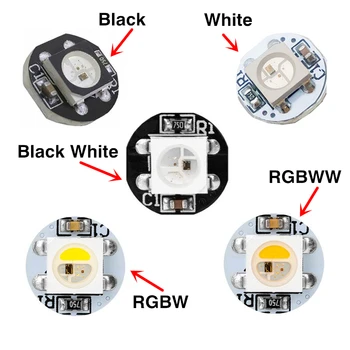 50 adet DC5V WS2812B SK6812 RGB LED çip Beyaz Siyah PCB kartı 5V WS2812 Akıllı IC 5050 SMD SK6812 RGBW RGBWW ışık kaynağı