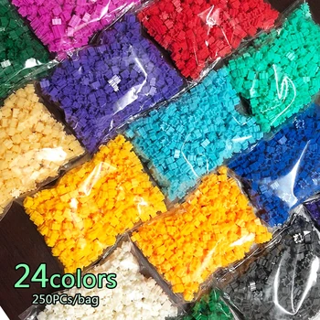 6000 adet 8 * 8mm Elmas Yapı Taşları 24 renkler 250 adet/torba DIY 3D Küçük Tuğla Çocuklar İçin eğitici oyuncak Çocuk Hediyeler