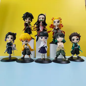 8 adet / takım iblis avcısı Anime Figürü PVC Model Oyuncaklar 15cm Manga Kimetsu Hiçbir Yaiba Kamado Tanjirou Nezuko Zenitsu Inosuke Aksiyon Bebek
