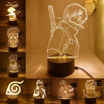 Anime Naruto 3D Gece Lambası 2022 Akrilik Lamba LED Gece Lambası Anime Figürü Odası Dekorasyon LED masa lambası Doğum Günü Hediyeleri