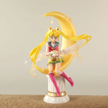 Anime Sailor Moon Aksiyon Figürü Tsukino Usagi Sailor Moon Sıfır Kawaii Güzel Kız Figürü Araba Koleksiyon Model Oyuncak Kız Hediyeler