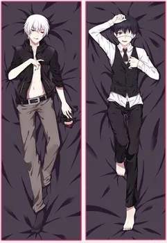 Anime Tokyo Ghoul Ken Kaneki Dakimakura vücut yastığı Kılıfı Manga Yatak sarılma vücut yastığı kılıfı