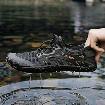 Aqua Ayakkabı Erkekler Hızlı Kuru Sığ Sneakers Erkek Su yürüyüş ayakkabıları BOYUTU 39-46 Plaj sörf ayakkabıları Slip-On Up Akışı Ayakkabı Zapatos