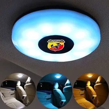 Araba LED Gece Lambası Dokunmatik Tip Otomatik Çatı Mıknatıs Lamba Abarth 500C 500S 595 Pista 695 124 Örümcek Punto Evo araba Aksesuarları