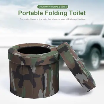 Araba Tuvalet Katlanır Komodin depolamalı tabure Trafik Sıkışıklığı Açık Tuvalet Acil Mobil Lazımlık Uzun süreli Seyahat İçin