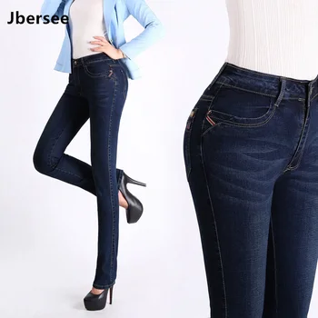Bahar Anne Skinny Jeans Kadın Yüksek Bel Artı Boyutu Sonbahar Kış Denim Pantolon Streç Bayanlar Kot Marka Jean kadın pantolon