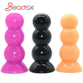 BEADSX Unisex Anal Boncuk Topları Butt Plug Dilatör Masaj Prostat Mastürbasyon Anüs Lavman Erotik Seks Oyuncakları Çift İçin