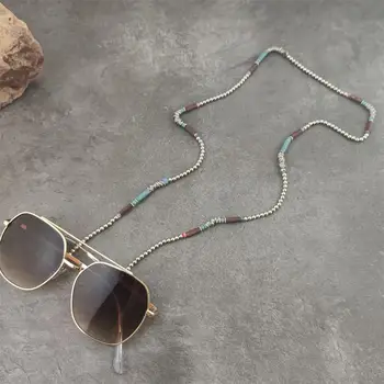 Boho Gümüş Boncuk Zincir Güneş Gözlüğü Zincirleri Kadın okuma gözlüğü Kordon Tutucu Boyun Askısı Halat Gözlük Aksesuarları için
