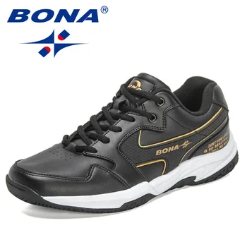 BONA 2022 Yeni Tasarımcılar Klasik Tenis Ayakkabıları Erkekler Atletik Nefes Ayakkabı Adam Zapatillas Yürüyüş koşu ayakkabıları Mansculino