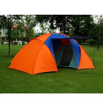 Büyük Kamp Çadırı 5-8 Kişi Açık Çift Katmanlı İki Yatak Odalı aile çadırı 420x220x175cm Su Geçirmez Turist Çadırı Balıkçılık Partisi için