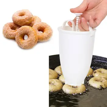 Donut Kalıp Hızlı Kolay Taşınabilir Donut Maker Manuel Dispenser Donut Waffle Makinesi Waffle Arapça Plastik Derin Fry Hafif 