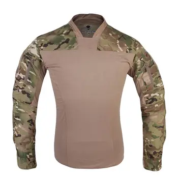 Emersongear Erkek Taktik T-Shirt Resmi Hafif Savaş Tees Multicam Ordu Spor Forması Uzun Kollu Üstleri