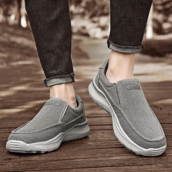 Erkek ayakkabısı Rahat 2021 Yeni Tuval nefes alan loafer'lar Erkek Rahat Açık Erkek yürüyüş ayakkabısı Klasik Loafer'lar Erkekler Sneakers