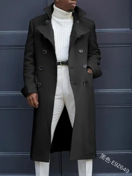 Erkekler Siper Yeni Moda Ceket Sonbahar Kış İngiliz Gevşek Ceket Orta Ve Uzun Siper Erkek Uzun Ceket La Ropa De Los Hombres