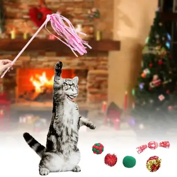 Eğlence Sevimli Pet Diş Çıkarma Çiğnemek Oyuncak Eğitim Oyuncak Kedi Teaser Bells ile Pet Malzemeleri