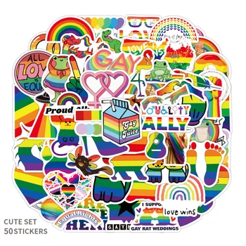Eşcinsel Gurur Kalp Aşk Aşk Barış Gökkuşağı Bayrağı Çıkartmalar Araba Dizüstü Telefon Buzdolabı Karalama Defteri Çıkartması Graffiti Sticker Oyuncaklar Hediyeler