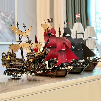 Fikirler Klasik Gemi Model Moc Modüler Yapı taşları Tuğla Eylem Rakamlar creatoring Eğitim Çocuklar Çocuk Kızlar Oyuncaklar