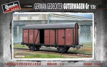 Gök gürültüsü Model TM35902 1/35 Alman Gedeckter Guterwagen Gr 15t model seti