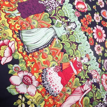 HLQON pamuk saten Japon tarzı Kafatası kadın dikiş kumaşı kadın giyim döşeme doku düğün elbisesi patchwork DIY