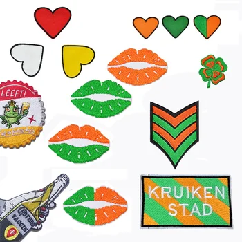 Hollanda Kurbağa Oeteldonk Karnaval Kruikenstad Karnaval Yamalar Giyim için Demir on İşlemeli Dikiş Aplike Yama Rozeti