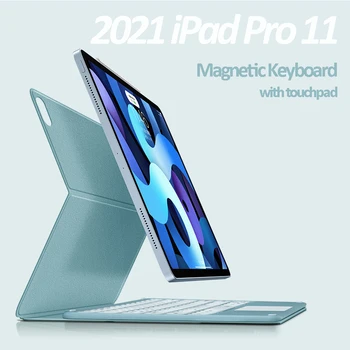 IPad Hava 4 için 10.9 Manyetik Klavye Durumda Akıllı Kablosuz Fare ve Klavye için iPad Pro 11 12.9 2018 2020 2021 Funda Durumda